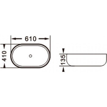 KLP Stella Επικαθήμενος Νιπτήρας 444937 Πορσελάνης 51x41cm Λευκός KLP Stella Επικαθήμενος Νιπτήρας 444937 Πορσελάνης 51x41cm Λευκός