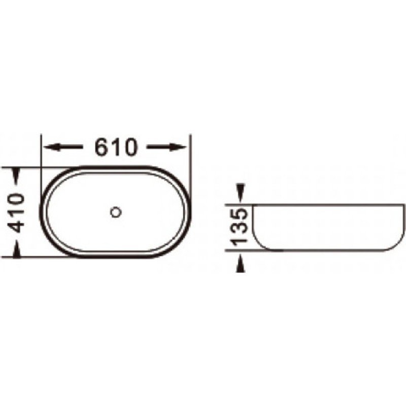 KLP Stella Επικαθήμενος Νιπτήρας 444937 Πορσελάνης 51x41cm Λευκός 