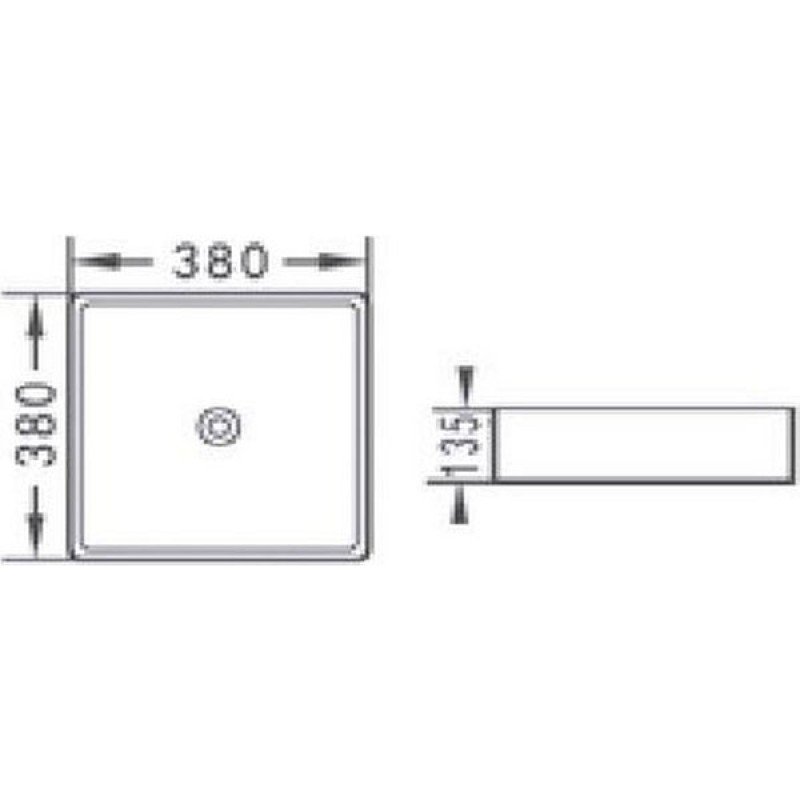 KLP Kea Επικαθήμενος Νιπτήρας 444930 Πορσελάνης 38x38cm Λευκός 