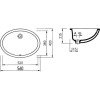 KLP Olympic Υποκαθήμενος Νιπτήρας 4413032 Πορσελάνης 56x42cm Λευκός 