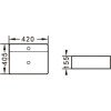 KLP Top Επικαθήμενος Νιπτήρας 444912 Πορσελάνης 42x40.5cm Λευκός 