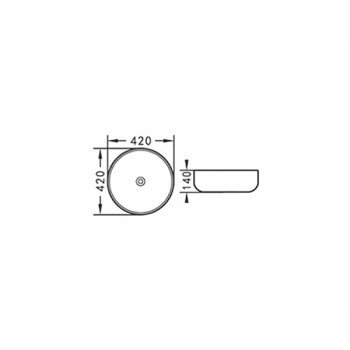 KLP Vera Επικαθήμενος Νιπτήρας 444393MB Πορσελάνης 42x42cm KLP Vera Επικαθήμενος Νιπτήρας 444393MB Πορσελάνης 42x42cm