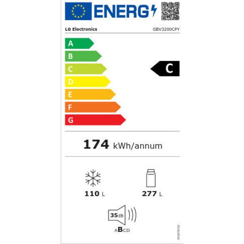 LG GBV3200CPY Ψυγειοκαταψύκτης Inox 203x59.5x67.5