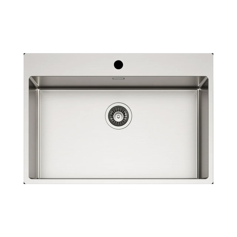 Elleci Compass 700 Νεροχύτης κουζίνας ανοξείδωτος 74x51cm 