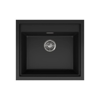 Elleci Sintesi 105 LKS10586 Ένθετος Νεροχύτης από Συνθετικό Γρανίτη Μ57xΠ50cm Μαύρος