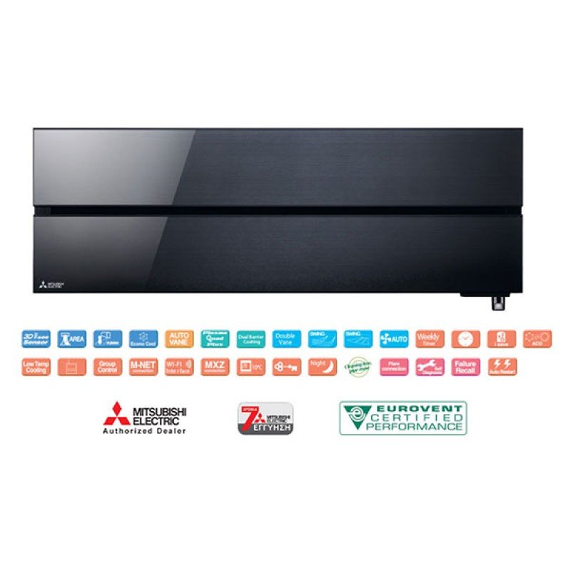 Mitsubishi MSZ/MUZ-LN50VG2(B) 18.000Btu Black , Wifi & R32 Α+++/++ Πιστοποίηση Eurovent (3 άτοκες δόσεις)
