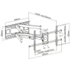 BRATECK επιτοίχια βάση τηλεόρασης LPA49-486XLD, 43-90", 80kg, heavy duty, full motion