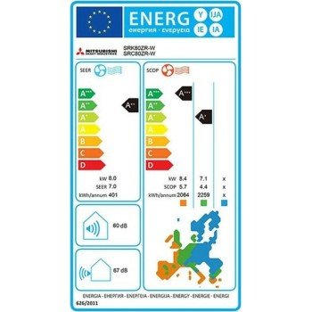 Mitsubishi SRK/SRC-80ZR-W Κλιματιστικό Inverter 22000 BTU (3 άτοκες δόσεις)