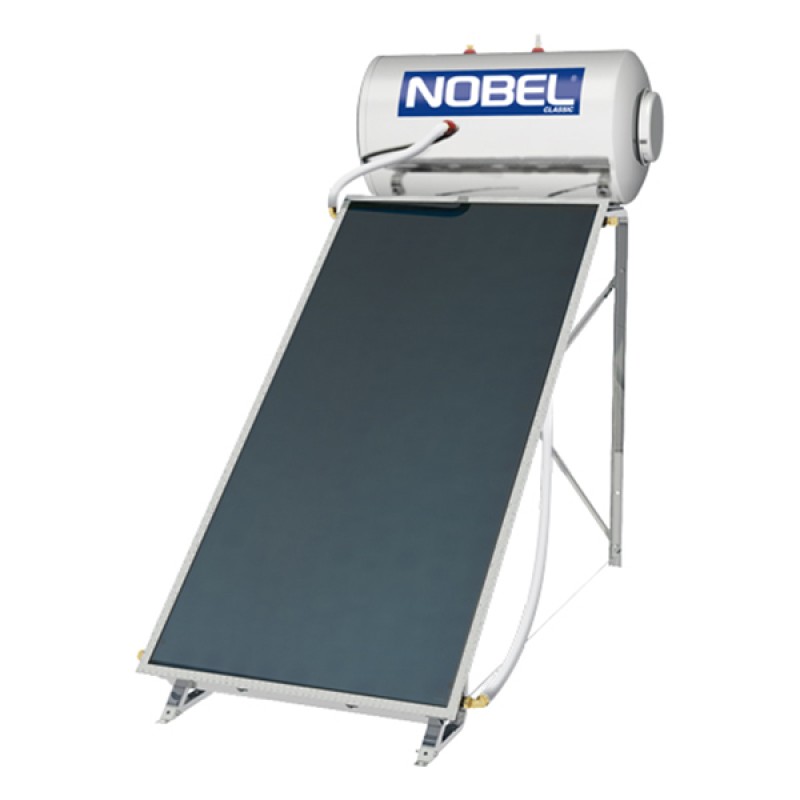 Nobel classic 120lt/2m² Ηλιακός Θερμοσίφωνας Glass Διπλής Ενέργειας Ταράτσας Επιλεκτικός als (3 άτοκες δόσεις)