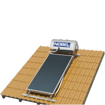 Nobel classic 120lt/2m² Ηλιακός Θερμοσίφωνας Glass Διπλής Ενέργειας Κεραμοσκεπής Επιλεκτικός als (3 άτοκες δόσεις)