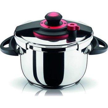 Pyramis Optimum Plus Inox Χύτρα Ταχύτητας 6Lt ∅24 cm και καπάκι με τετραπλό σύστημα ασφαλείας 014004301 (3 άτοκες δόσεις)