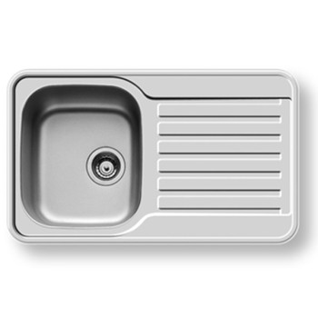 Νεροχύτης ανοξείδωτος PYRAMIS SPACE MINI 1B 1D 80x48 108716601 Γυαλισμένος (3 άτοκες δόσεις)