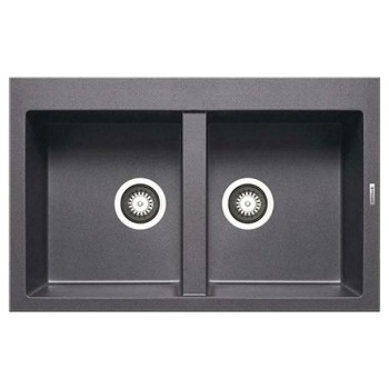 Νεροχύτης γρανιτένιος ένθετος PYRAMIS ALAZIA 1B 79x50 Iron Grey 070037211 (3 άτοκες δόσεις)