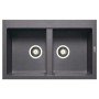 Νεροχύτης γρανιτένιος ένθετος PYRAMIS ALAZIA 1B 79x50 Iron Grey 070037211 (3 άτοκες δόσεις)