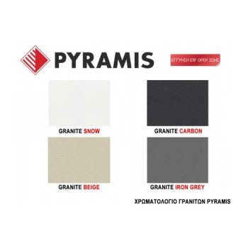 Νεροχύτης γρανιτένιος ένθετος PYRAMIS ATHLOS PLUS 1B 1D 86x50 Iron Grey 070071111 (3 άτοκες δόσεις)