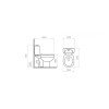 Pyramis Dilos Universal 023018401 Λεκάνη P-trap Με Καπάκι και Καζανάκι Soft Close (3 άτοκες δόσεις)