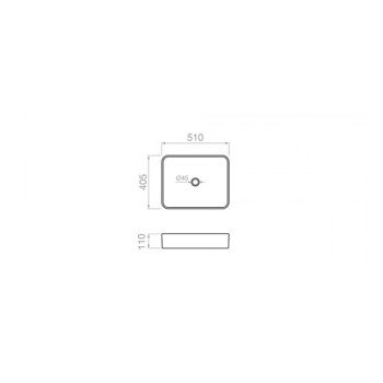 Pyramis Nolana 023017201 510x405x110mm Επικαθήμενος Νιπτήρας (3 άτοκες δόσεις)