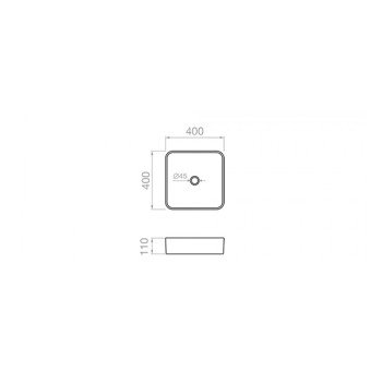 Pyramis Nolana 023017301 400x400x110mm Επικαθήμενος Νιπτήρας (3 άτοκες δόσεις)