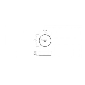 Pyramis Pelagia 023017601 410x410x140mm Επικαθήμενος Νιπτήρας (3 άτοκες δόσεις)
