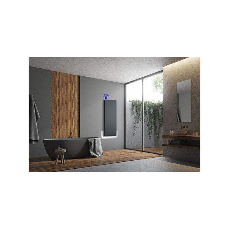 Radialight Icon WiFi 750 Watt Ανθρακί - Κάθετο Ψηφιακό Σώμα Θέρμανσης (3 άτοκες δόσεις)