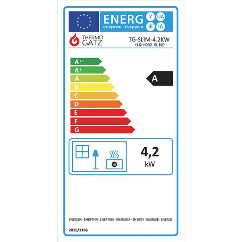 Thermogatz Slim TG-slim-4.2Kw Θερμάστρα Υγραερίου Black (3 άτοκες δόσεις)