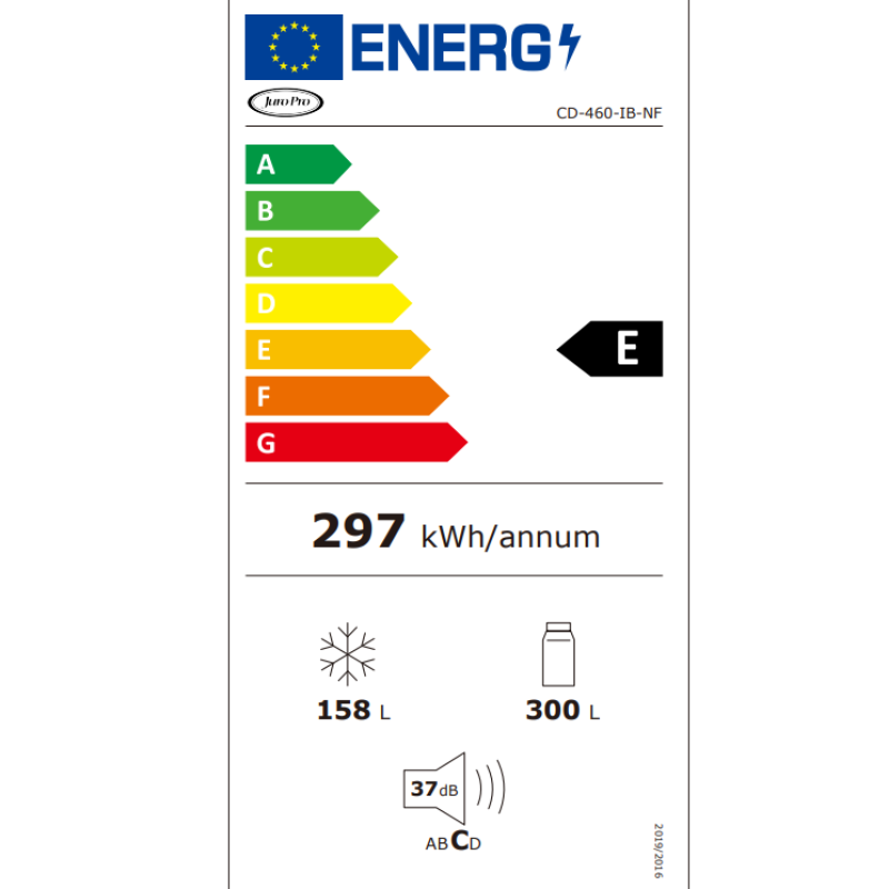 Juro-Pro CD-460-IB-NF Ψυγειοκαταψύκτης 4 Πορτών French Door 460Lt No Frost Inverter Μαύρο 192x79x60cm Juro-Pro CD-460-IB-NF Ψυγειοκαταψύκτης 4 Πορτών French Door 460Lt No Frost Inverter Μαύρο 192x79x60cm