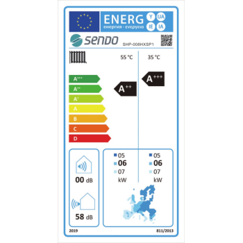 Sendo HeroXS SHP-12HXSP1 Αντλία Θερμότητας Μονοφασική 12kW 75°C Α+++ R290 1080x460x960mm (3 άτοκες δόσεις)