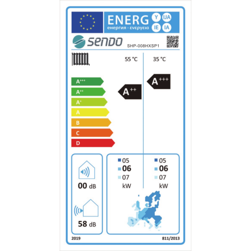 Sendo HeroXS SHP-15HXSP1 Αντλία Θερμότητας Μονοφασική 15kW 75°C Α+++ R290 1080x480x1060mm (3 άτοκες δόσεις)