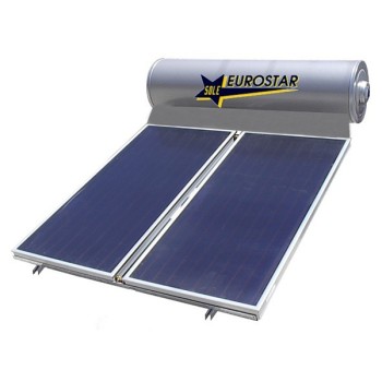 Sole Eurostar 200-2T-175 Γκρι 200lt/3,5m² Glass Διπλής Ενέργειας (3 άτοκες δόσεις)