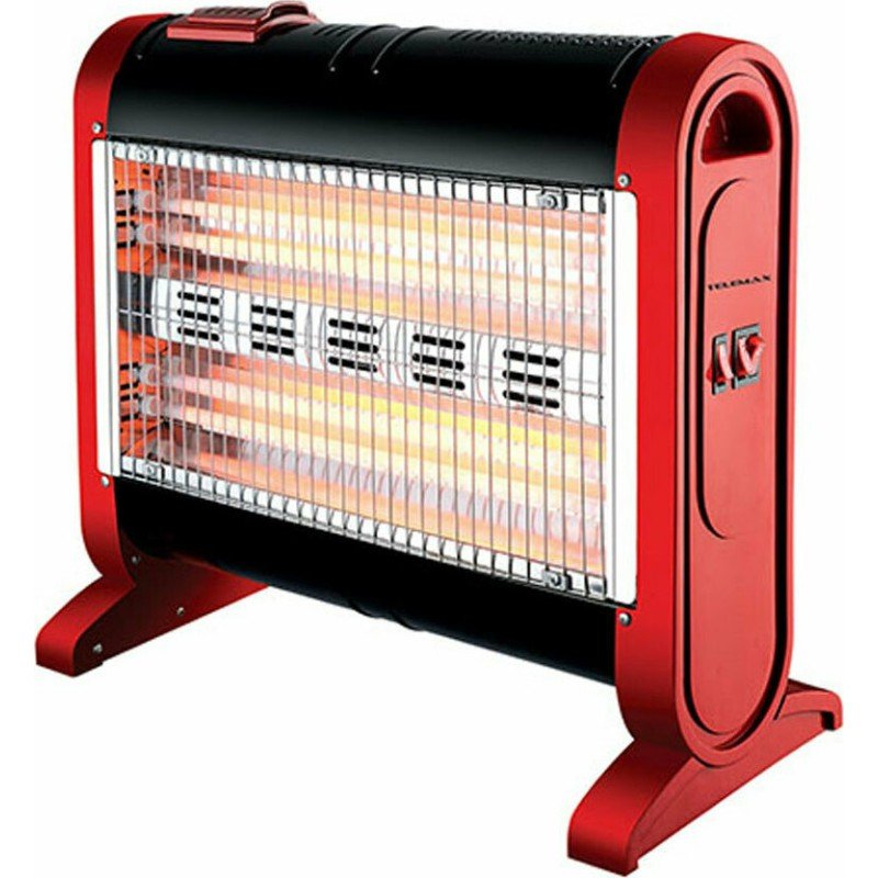 Telemax QH-1601 Σόμπα Χαλαζία με Ανεμιστήρα 1600W Red