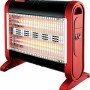Telemax QH-1601 Σόμπα Χαλαζία με Ανεμιστήρα 1600W Red