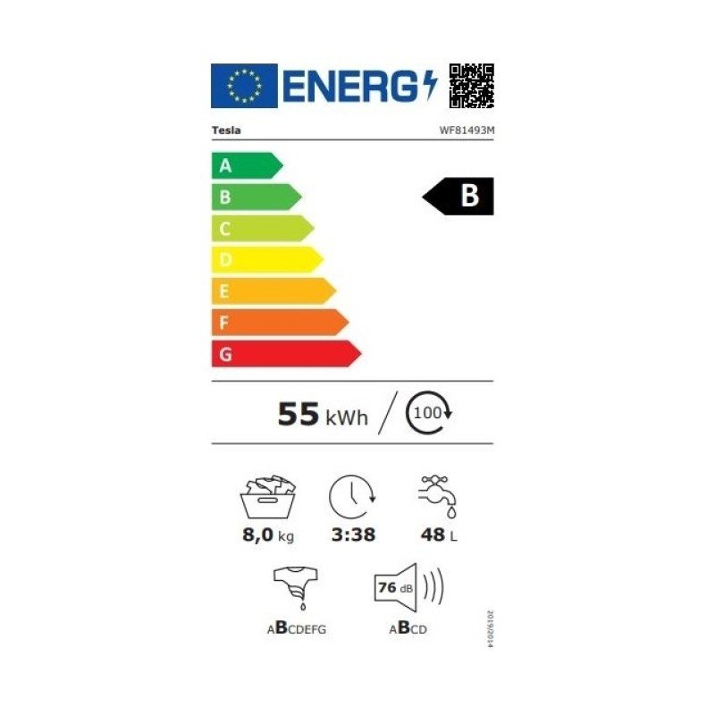 Tesla WF81493M Πλυντήριο Ρούχων 8kg 1400 Στροφών ( 3 άτοκες δόσεις )