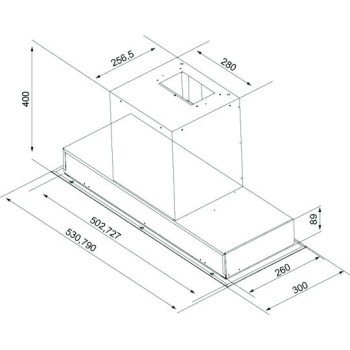 Davoline Inside Λευκό Γυαλί & Inox Απορροφητήρας Εντοιχιζόμενος (90cm)