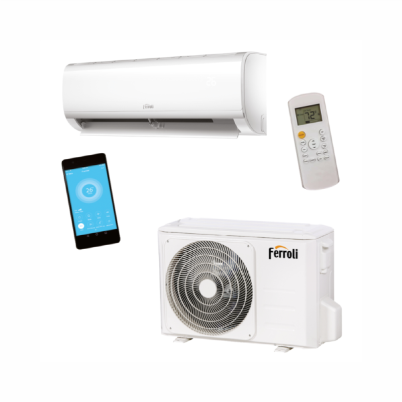 Ferroli Ambra S 12000 btu Κλιματιστικό τοίχου inverter Wifi standard A++/A+++ με ιονιστή R32 και 10 χρόνια εγγύηση (3 άτοκες δόσεις)