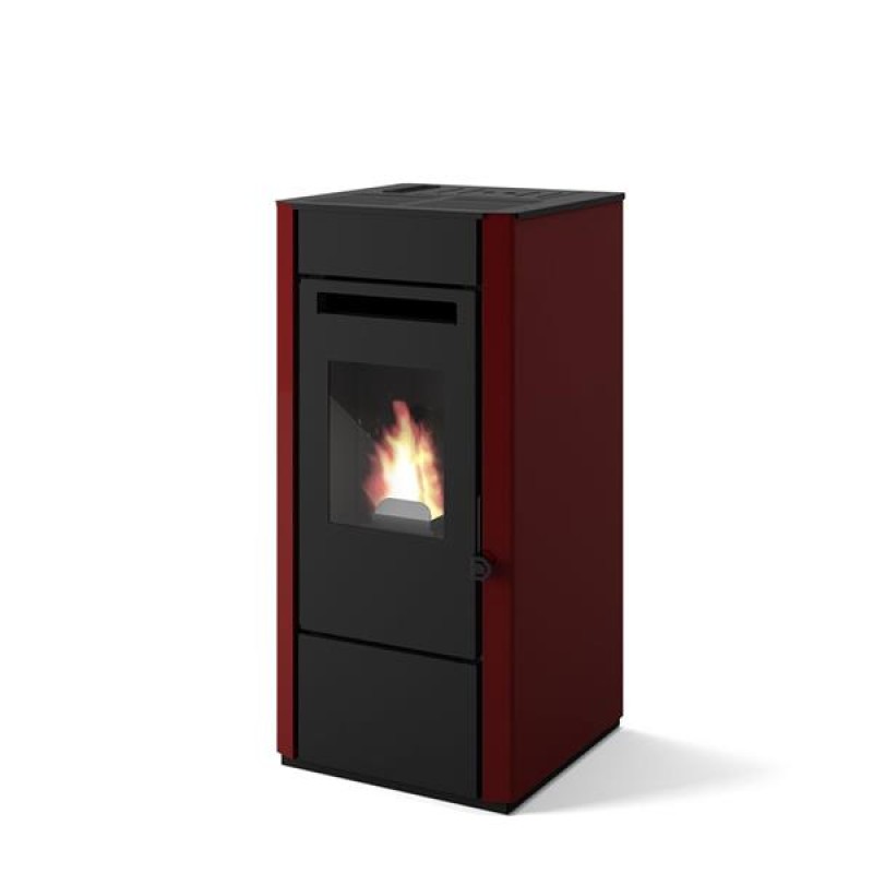 Eva Calor Elsa 9 Σόμπα Pellet Αερόθερμη 9.5kW (Red)