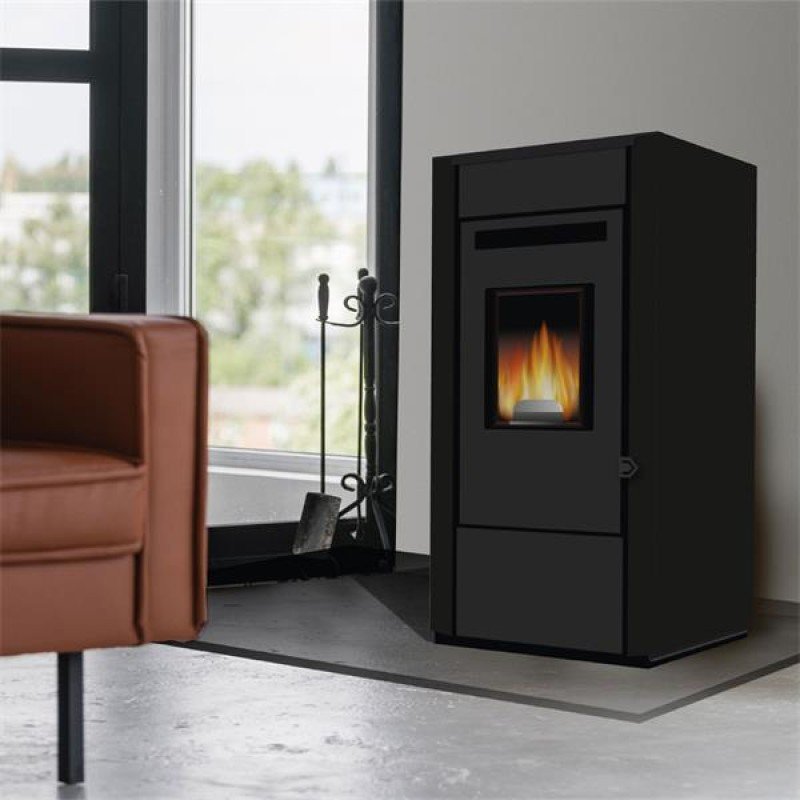 Eva Calor Elsa 9 Σόμπα Pellet Αερόθερμη 9.5kW (Red)