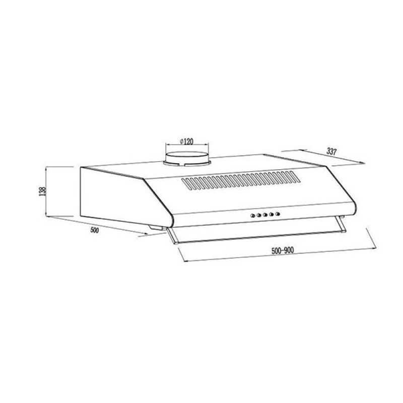 Gruppe Απορροφητήρας Pratico White 200m3/h 50cm  