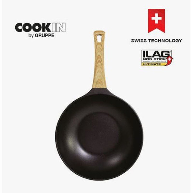 Gruppe Cookin KTCG30 Αντικολλητικό Wok Με Καπάκι 30cm 