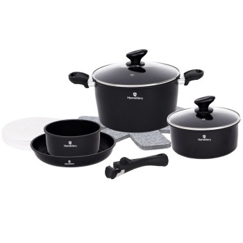HomeVero 13pcs Carbon Steel Cookware Set Black HV-1013B