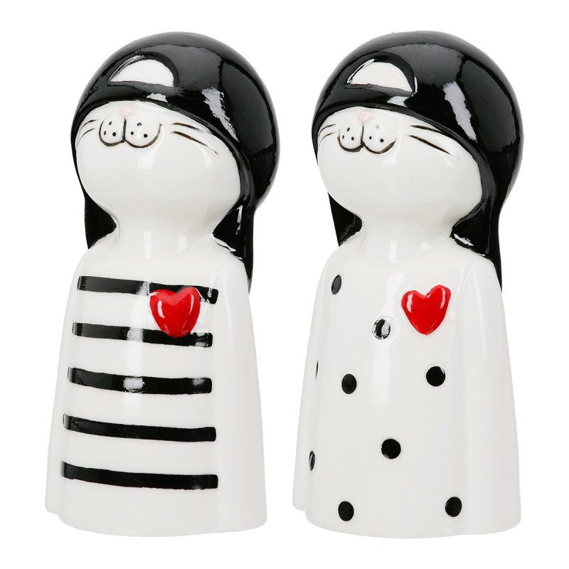Figure Cat Porcelain White 2 Assorted 6X5X12Cm 6X5X12Cm Figure Cat Porcelain White 2 Assorted 6X5X12Cm 6X5X12Cm