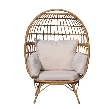 Πολυθρόνα Κήπου ArteLibre DAVEY Φυσικό Μέταλλο/Rattan 98x67x145cm Πολυθρόνα Κήπου ArteLibre DAVEY Φυσικό Μέταλλο/Rattan 98x67x145cm