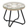 Τραπέζι Κήπου ArteLibre HOWARD Φυσικό/Μαύρο Μέταλλο/Rattan Φ45x40cm