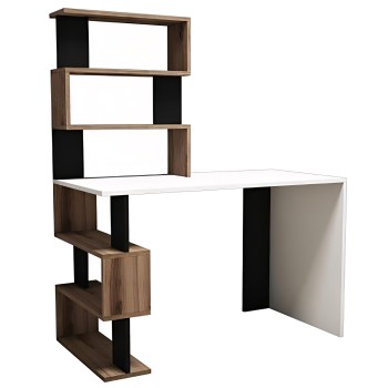 Γραφείο ArteLibre AIGINA Λευκό/Καρυδιά/Μαύρο 120x60x148cm Γραφείο ArteLibre AIGINA Λευκό/Καρυδιά/Μαύρο 120x60x148cm