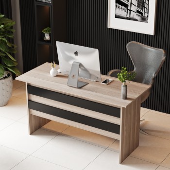Γραφείο ArteLibre EASTCOTE Οξιά/Μαύρο Μοριοσανίδα 140x60x73.8cm Γραφείο ArteLibre EASTCOTE Οξιά/Μαύρο Μοριοσανίδα 140x60x73.8cm