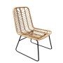 Καρέκλα Κήπου ArteLibre OSASCO Φυσικό/Μαύρο Μέταλλο/Rattan 63x47x87cm