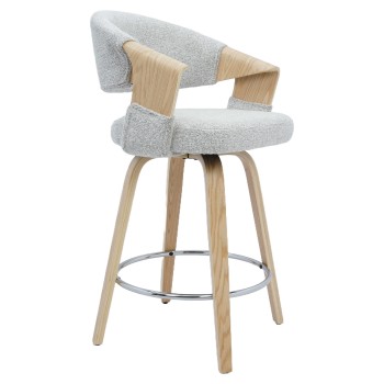 Σκαμπό Bar ArteLibre VIONARA Ανοιχτό Γκρι/Φυσικό 55x52.5x95cm Σκαμπό Bar ArteLibre VIONARA Ανοιχτό Γκρι/Φυσικό 55x52.5x95cm