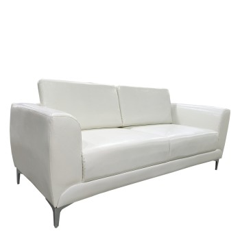 Καναπές Τριθέσιος ArteLibre ELFRIC Λευκό PU 190x81x81cm Καναπές Τριθέσιος ArteLibre ELFRIC Λευκό PU 190x81x81cm