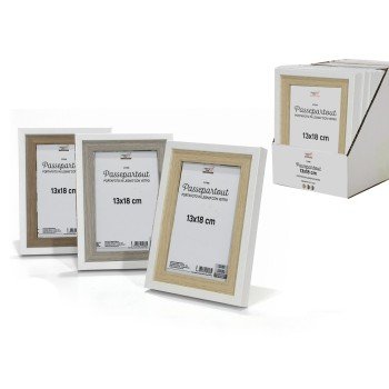 Κορνίζα 13x18cm Ξύλο/Γυαλί Σε 3 Αποχρώσεις