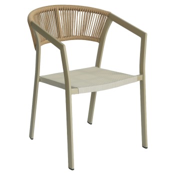 Πολυθρόνα Κήπου ArteLibre FIJI Μπεζ/Φυσικό Αλουμίνιο/Rattan 56x60x78cm Πολυθρόνα Κήπου ArteLibre FIJI Μπεζ/Φυσικό Αλουμίνιο/Rattan 56x60x78cm