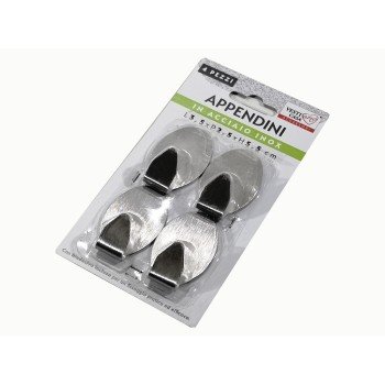 Κρεμαστράκια Κουζίνας Inox Μέταλλο 3.5x2.5x5.5cm Σετ 4Τμχ